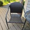 Outdoor Patio Bistro Table and plastic Wicker Chairs Set - 2