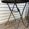 Outdoor Patio Bistro Table and plastic Wicker Chairs Set - 5