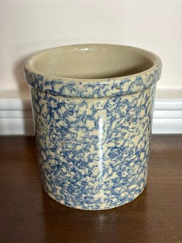 Robinson Ransbottom Pottery Stoneware High Jar Spongeware