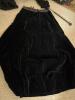 Victorian-Style Black Velvet Skirt and Parasol - 2