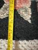 Handmade Floral Hooked Rug Oval Black Border - 6