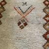 Handwoven Wool Rug with Geometric Border Design - 2
