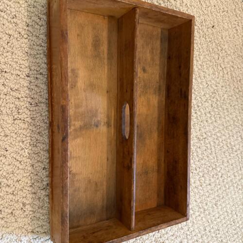 Wooden Divided Cutlery Tray with Dovetail Joints