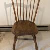 Windsor-Style Wooden Chair, Turned Legs and Spindle Back