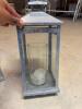 Pair of Galvanized Metal and Glass Lanterns - 2