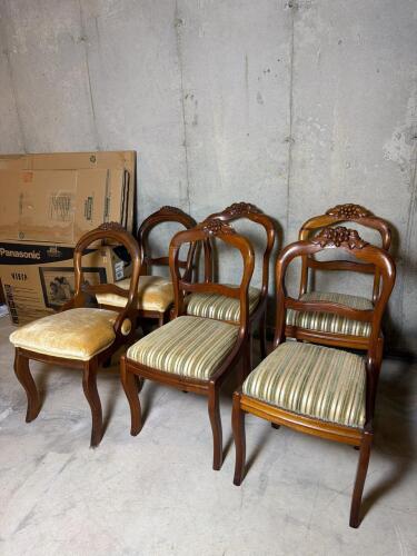 Carved Balloon Back Dining Chairs