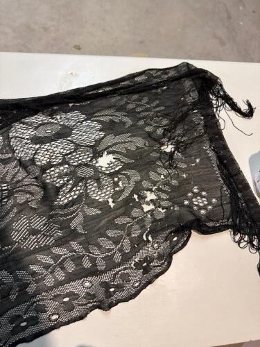 Black Floral Lace Shawl