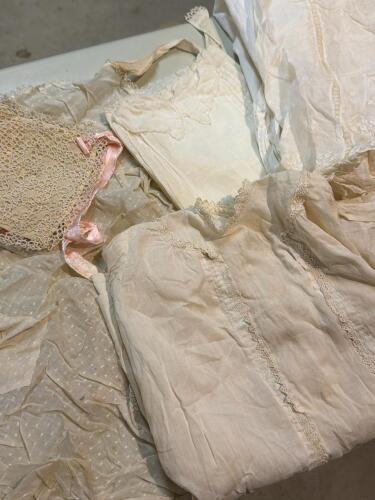 Vintage Christening Gown, Slip, Apron, and Bonnet