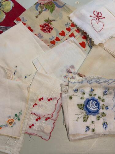 Vintage Embroidered and Printed Handkerchiefs