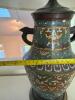 Cloisonn&eacute;-Style Table Lamp with Bird Handles and Floral Enamel - 7