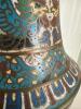 Cloisonn&eacute;-Style Table Lamp with Bird Handles and Floral Enamel - 8