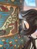 Cloisonn&eacute;-Style Table Lamp with Bird Handles and Floral Enamel - 10