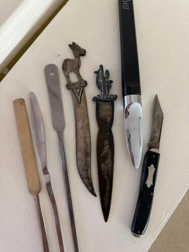 Vintage Pocket Knife and Assorted Letter Openers