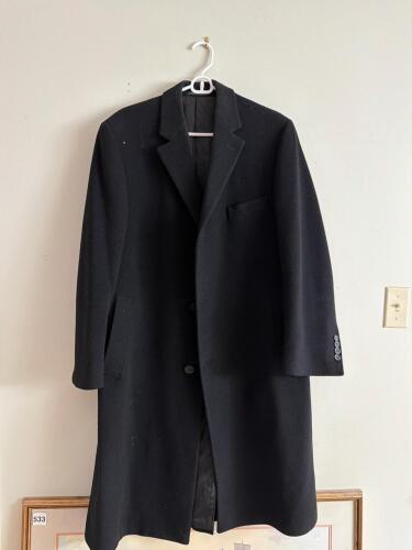 Mens Lauren Ralph Lauren Black Overcoat