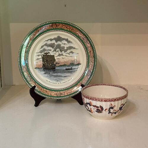 Adams Mayflower II Commemorative Plate and Imari-Style Bowl