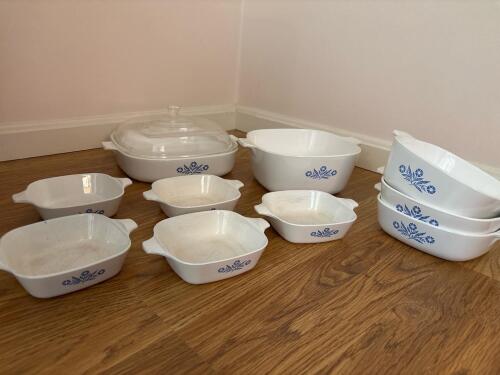 Vintage Corning Ware Blue Cornflower Casserole Dishes