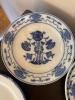 Blue and White Transferware Plates in Mixed Floral Patterns - 2