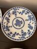 Blue and White Transferware Plates in Mixed Floral Patterns - 4