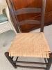 Rustic Ladder-Back Chair With Woven Seat - 2