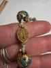 Cloisonn&eacute; Bead Necklace With Floral Motif - 4