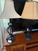Pair of Black Metal Table Lamps with Shades - 5