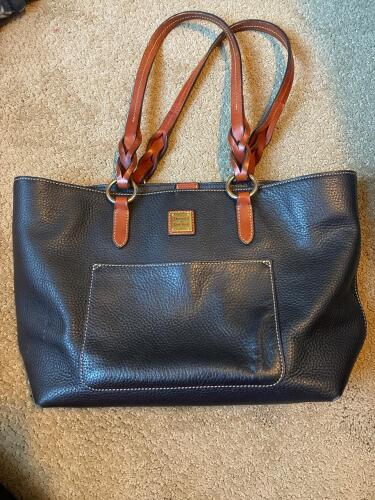 Dooney & Bourke Black Pebbled Leather Tammy Tote