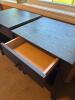 Pair of Dark-Stained Wood Nightstands, Mission-Style - 2