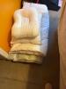 Bedframe, Mattress Foundation and Assorted Bedding Lot - 7
