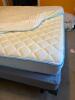 Bedframe, Mattress Foundation and Assorted Bedding Lot - 9