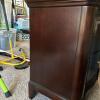 Dark Wood Two-Drawer Nightstand - 9