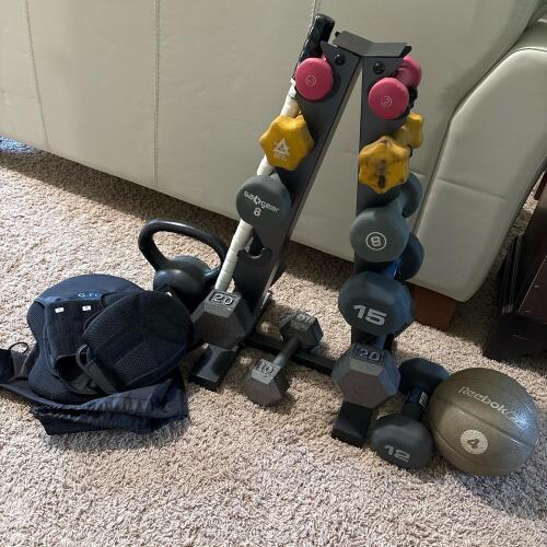 Fitness Equipment: Dumbbells, Kettlebell, and Accessories