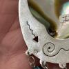 Sterling Silver Necklace with Abalone Inlay & Matching Earrings - 4
