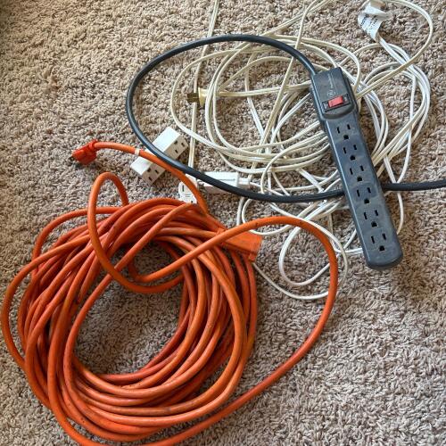 Extension Cords and Power Strip Assortment