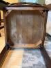Three Counter Height Wood Bar Stools with X-Back Design - 8
