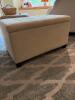 Beige Upholstered Storage Ottoman in Contemporary Style - 2