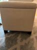 Beige Upholstered Storage Ottoman in Contemporary Style - 4