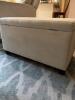 Beige Upholstered Storage Ottoman in Contemporary Style - 5