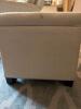 Beige Upholstered Storage Ottoman in Contemporary Style - 6