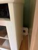 White Wood Entertainment Console with Glass Doors - 5
