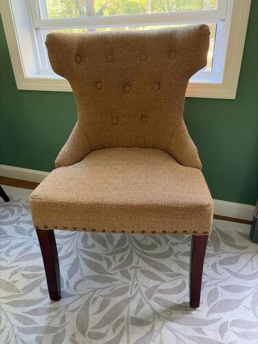 Upholstered Wingback Chairs in Transitional Style (1 of 2)
