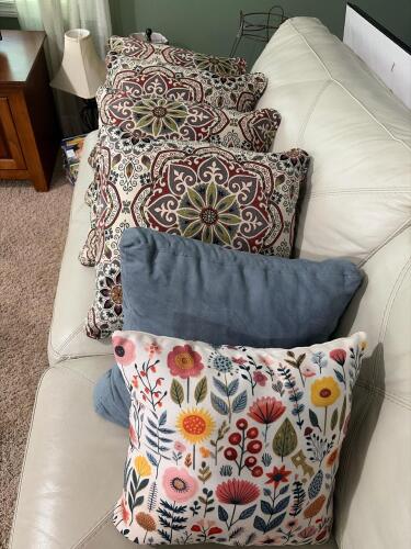 Decorative Throw Pillows, Floral and Geometric Patterns