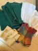 Assorted Cloth Napkins In Wooden Storage Crates - 4
