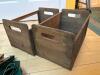 Assorted Cloth Napkins In Wooden Storage Crates - 7