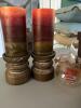 Decorative Glass Bottles, Candles, and Wooden Memory Box - 3
