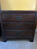 Three-Drawer Wood Nightstand With Metal Handles #1 of 2 - 3