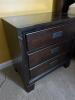 Three-Drawer Dark Wood Nightstand in Transitional Style, #2 of 2