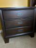 Three-Drawer Dark Wood Nightstand in Transitional Style, #2 of 2 - 2