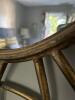 Round Wall Mirror With Goldtone Petal-Style Frame - 6