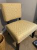 Modern Armless Accent Chair With Geometric Upholstery