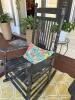 Wooden Slat Porch Rocker in Rustic Style #2 of 2